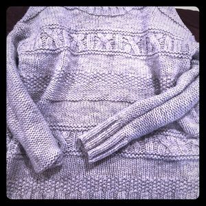 American Eagle Gray Cut Bottom Cut Sweater